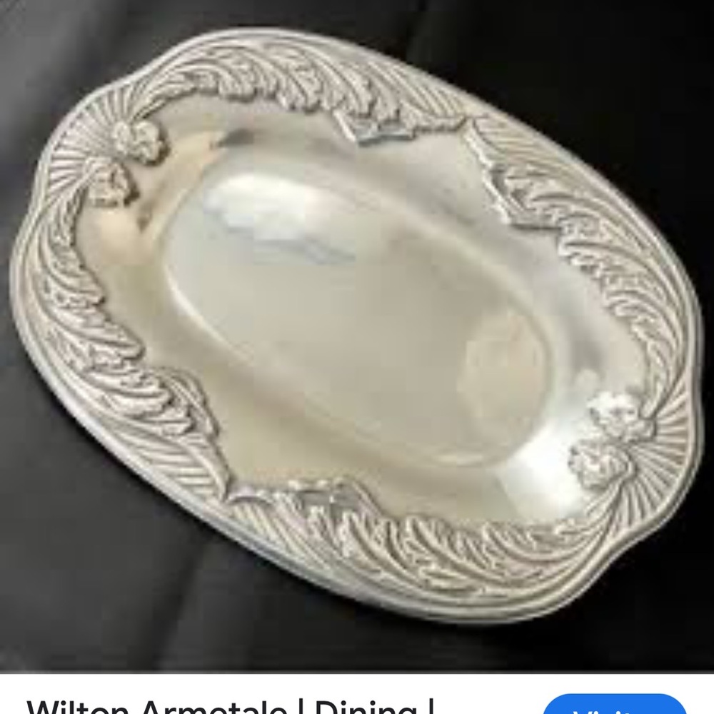Wilton Armetale Ornate Silver Serving Tray